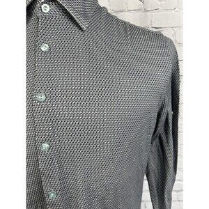 Stone Rose Men’s SZ 3 Medium Long Sleeve Button Down Shirt Geometric Soft Cotton